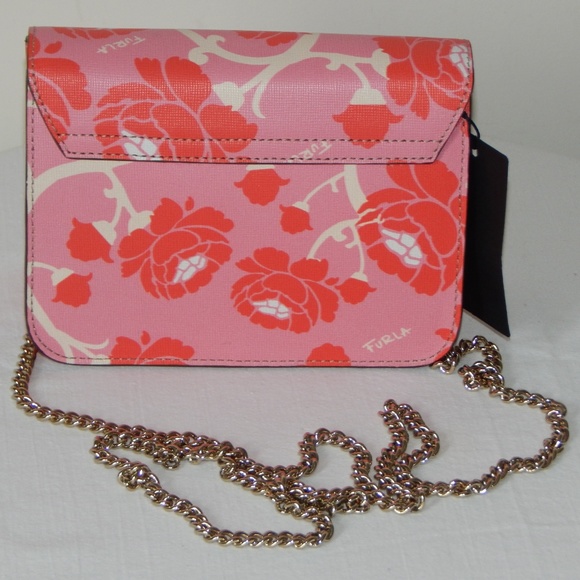 NEW FURLA JULIA FLORAL PRINT MINI CROSS BODY BAG - Picture 4 of 7